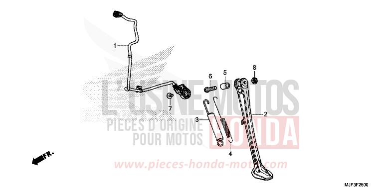 SEITENSTAENDER von Africa Twin PEARL GLARE WHITE (NHB53H) von 2016